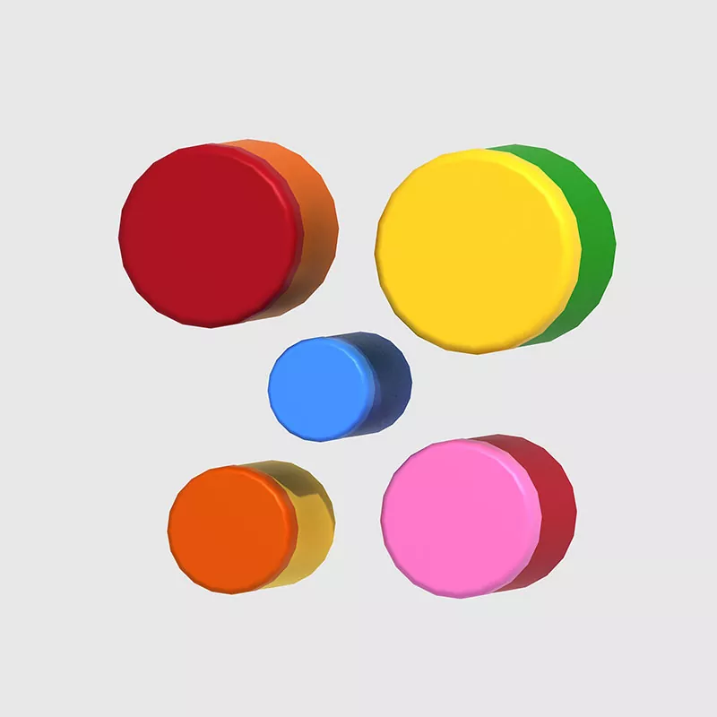 Die perkussie speel kleurvolle tromme